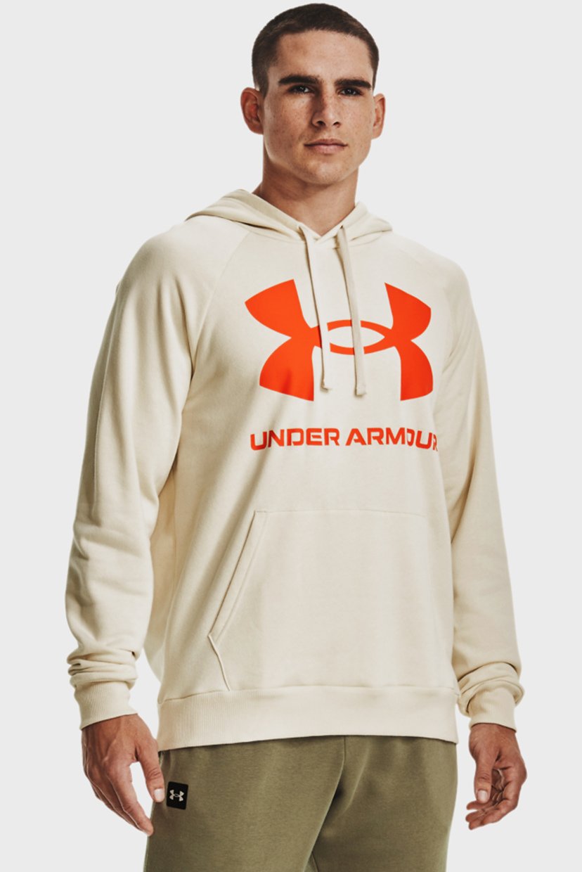 

Мужское бежевое худи UA Rival Fleece Big Logo HD Under Armour XXL 1357093-279