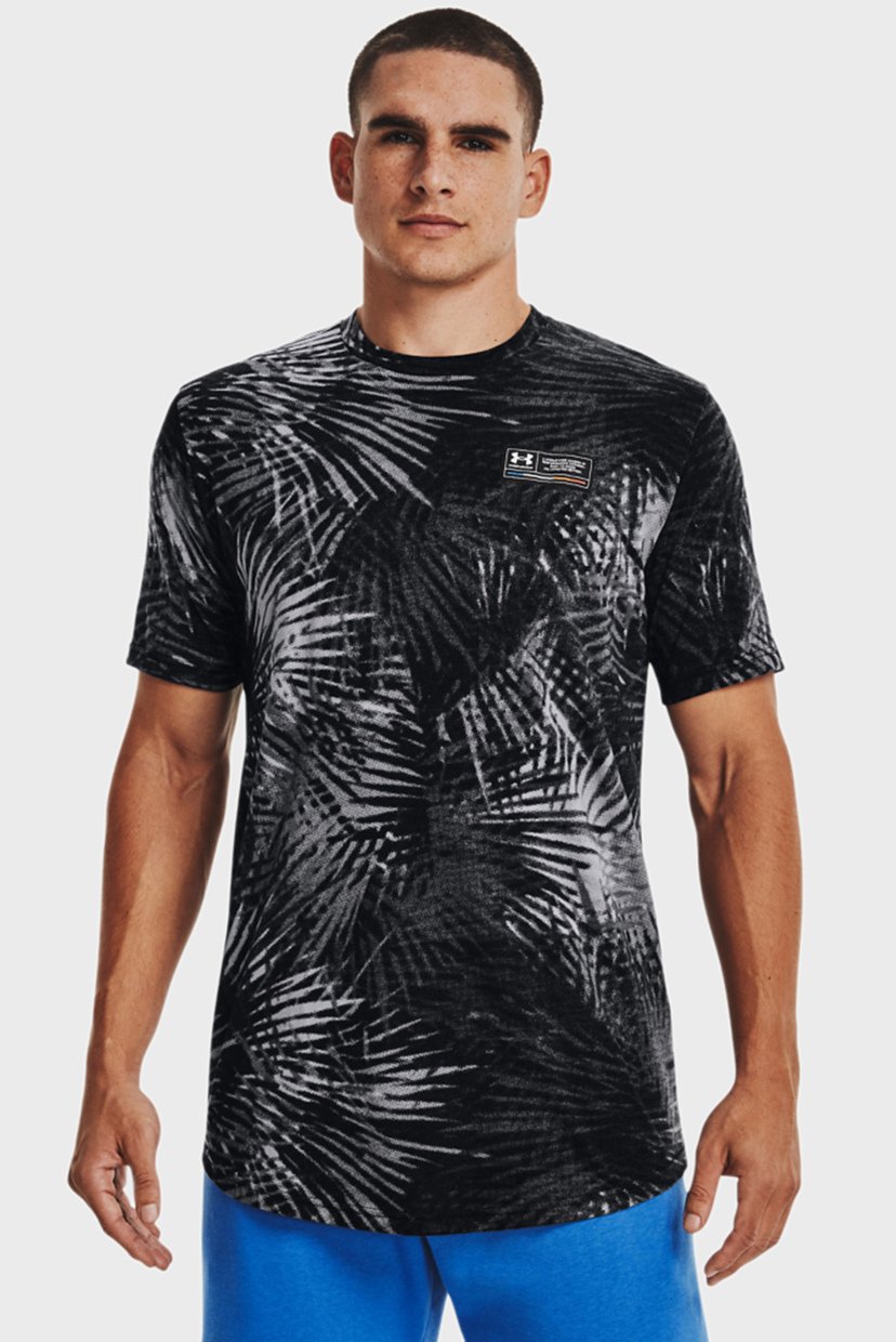 

Мужская черная футболка с узором UA SPORT PALM PRINT SS Under Armour  1370517-001, Мужская черная футболка с узором UA SPORT PALM PRINT SS Under Armour XL 1370517-001