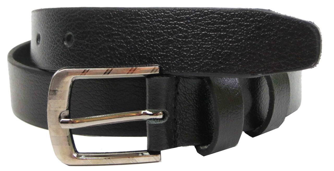 

Женский кожаный ремень 105-125х3 см Skipper Черный