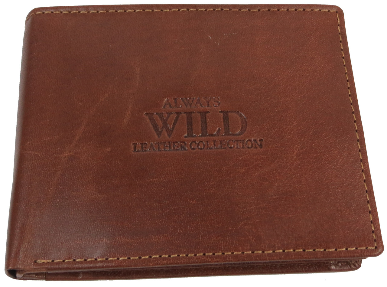 

Мужское кожаное портмоне 12,5х2,5х10 см Always Wild Коричневый