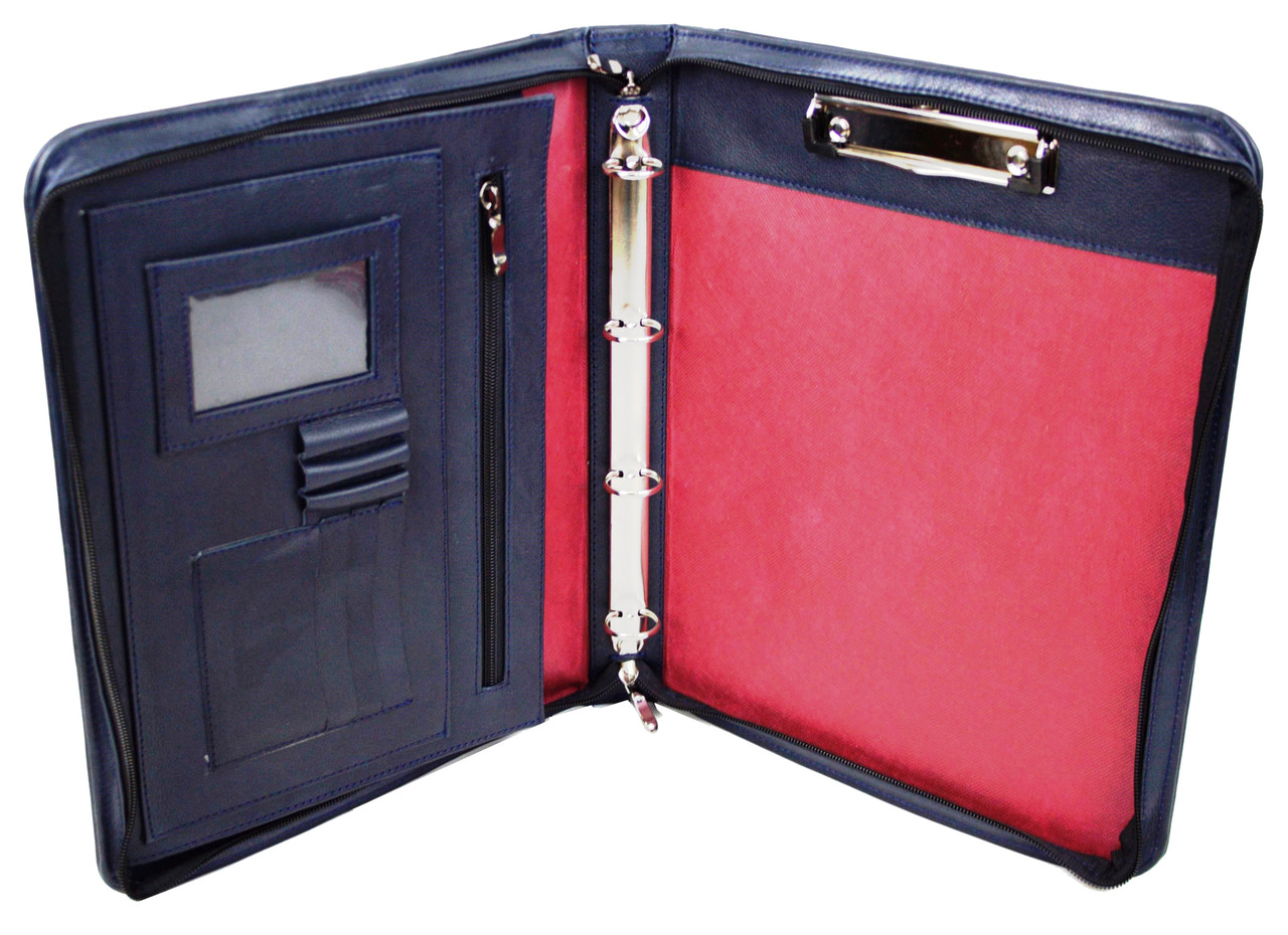 

Мужская кожаная деловая папка 36х28,5х5 см Portfolio Синий (2000001601228)