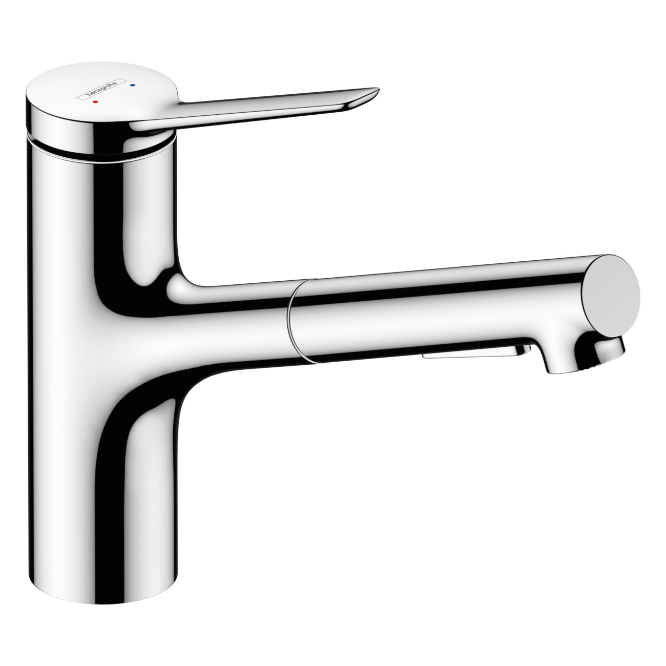 

Cмеситель для кухни однорычажный с выдвижной лейкой HANSGROHE ZESIS M33 хром латунь 74800000