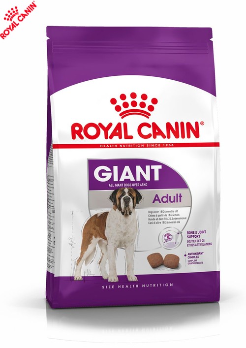 

Сухой полнорационный корм Royal Canin Giant Adult - сухой корм для взрослых собак гигантских пород 18/24 мес. 4 кг (3009040)