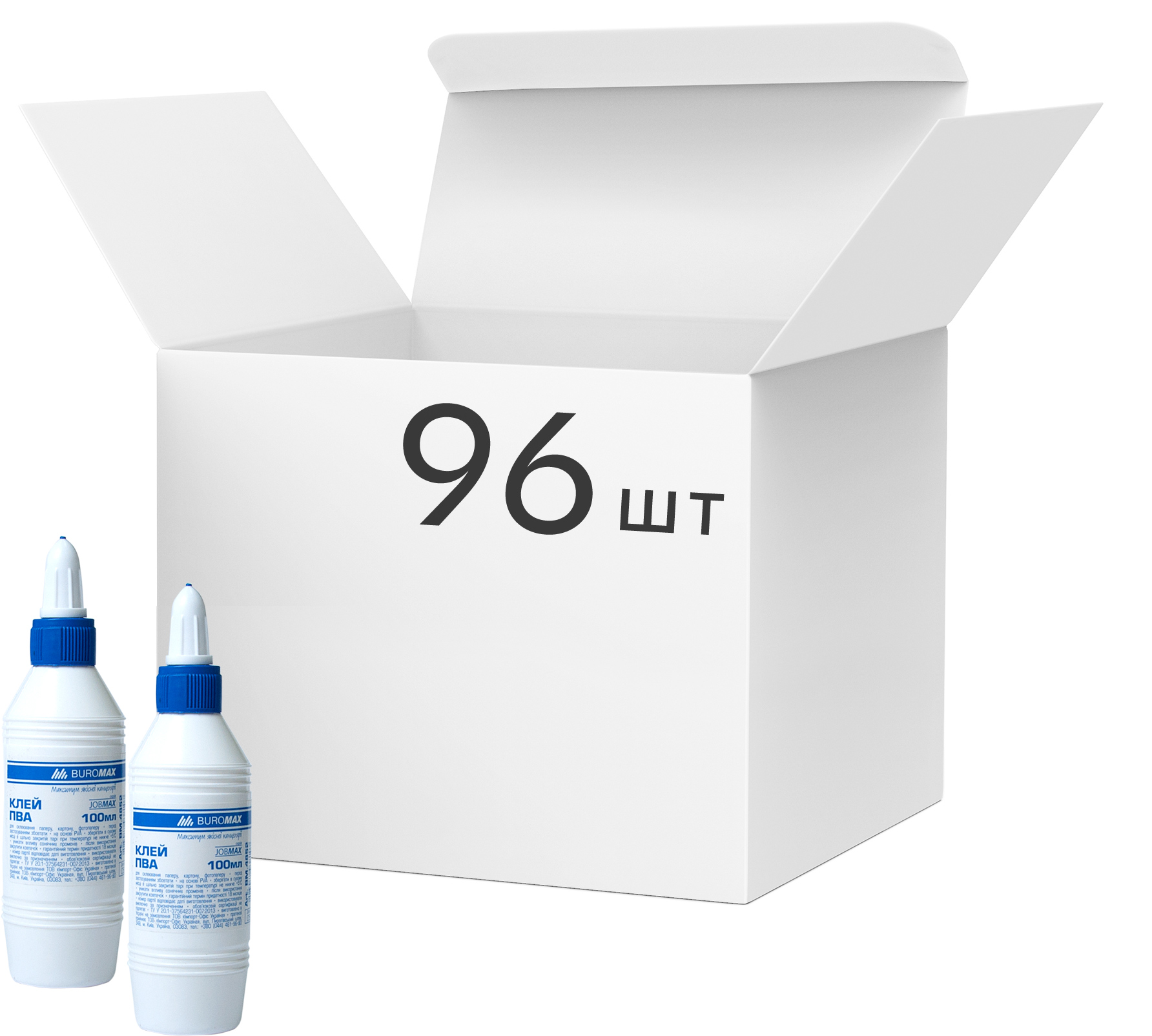

Упаковка клея Buromax Jobmax ПВА 100 мл х 96 шт (BM.4852) (4823078938107)