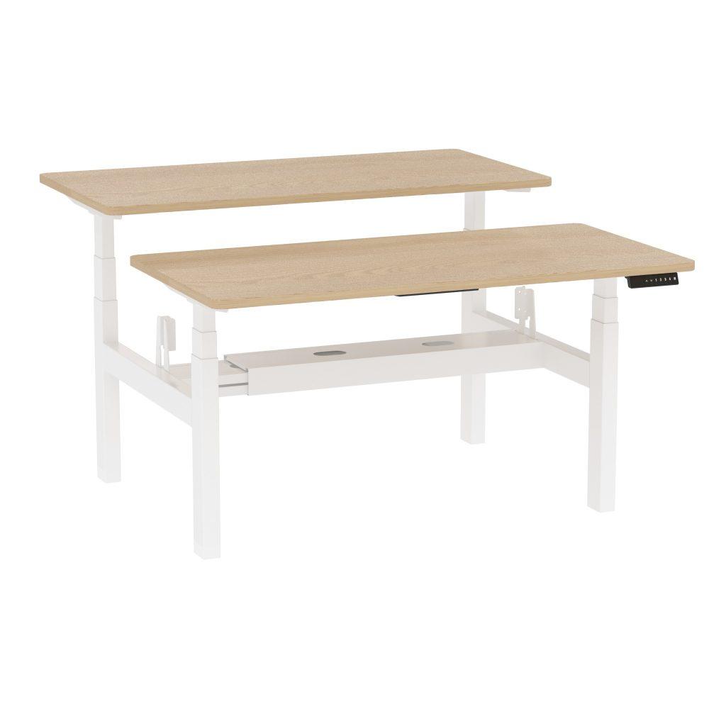 

Регулируемый стол Monotable Flex Duo White (столешница дуб светлый)