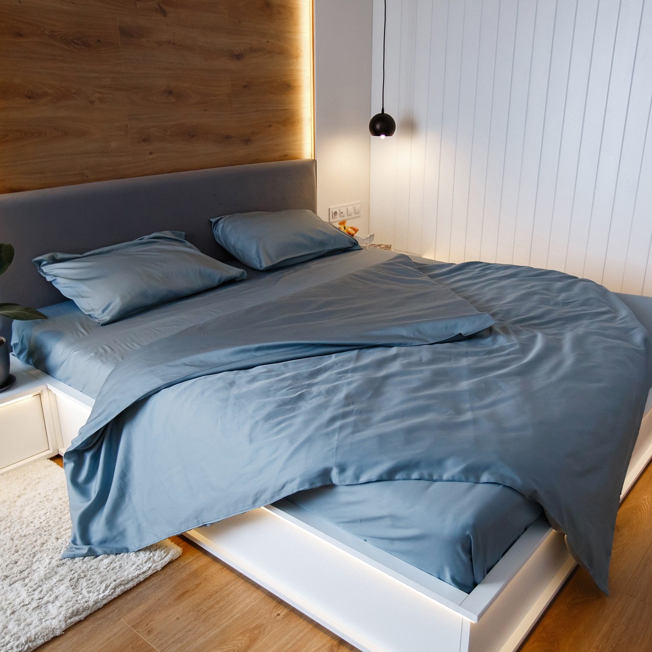 

Комплект постельного белья из сатина NaviHome Гольфстрим семейный