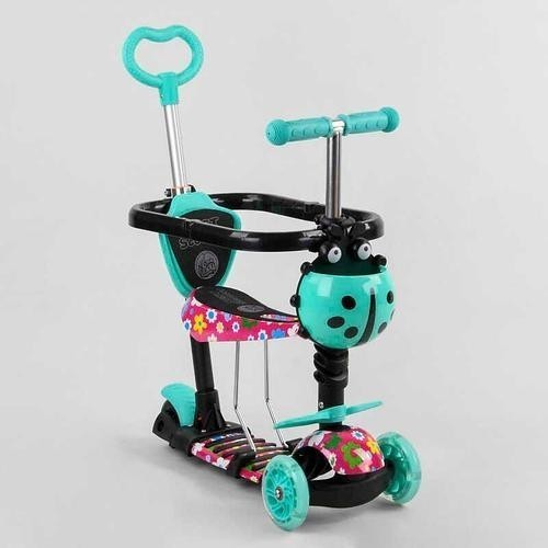 

Самокат 5 в 1 Best Scooter S 1342 , с защитным бампером, PU колеса, Подсветка колес, в коробке
