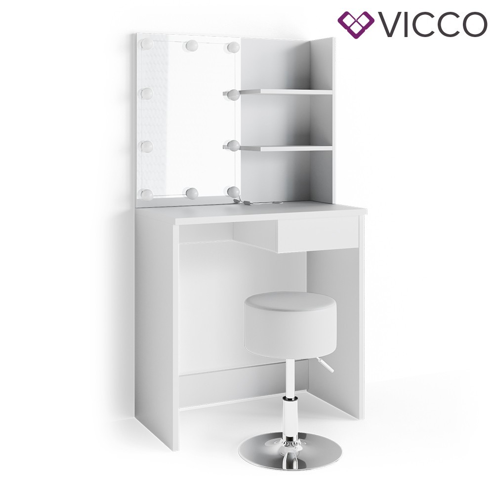 

Туалетный столик Vicco Dekos с подсветкой и стулом, белый