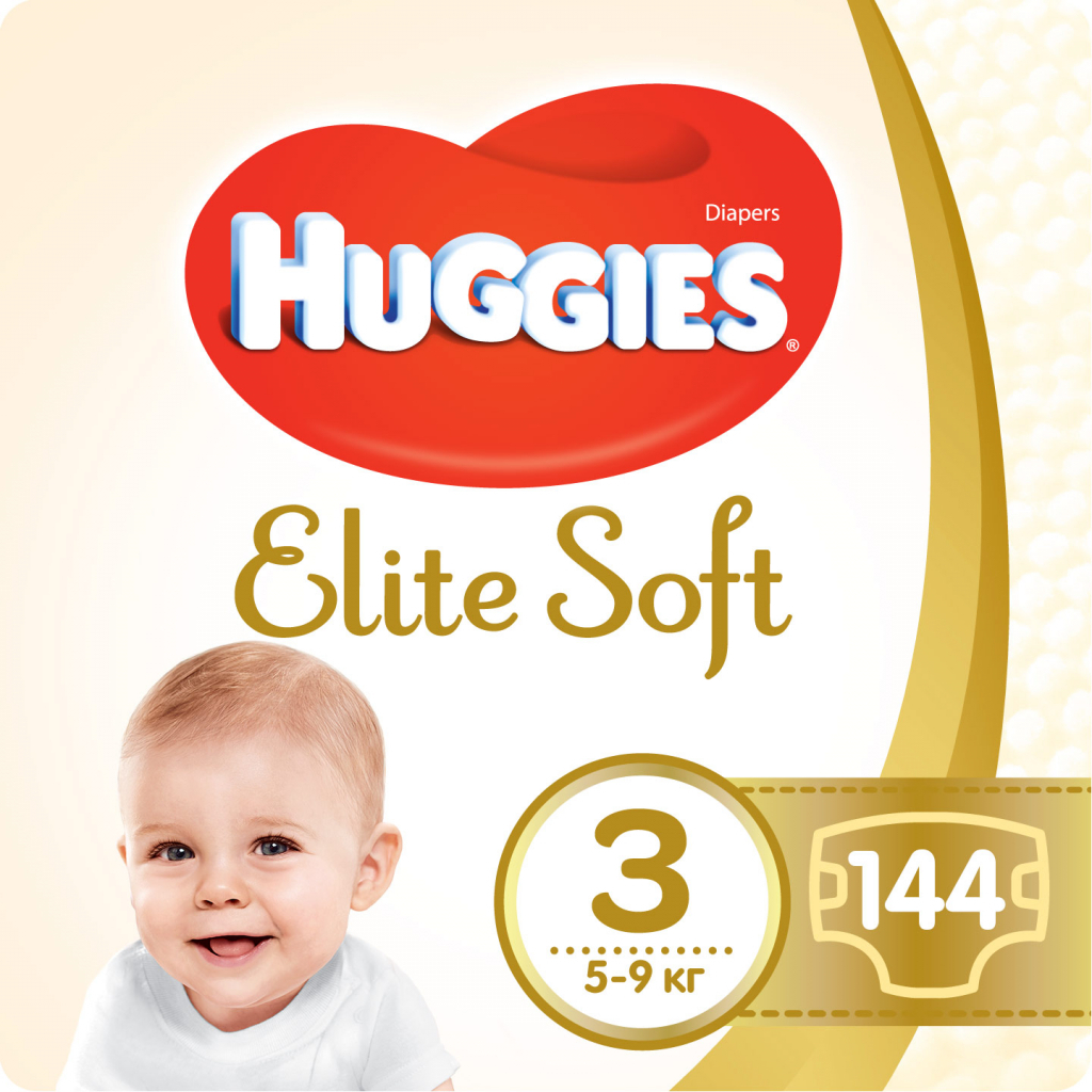 

Подгузник Huggies Elite Soft 3 (5-9 кг) Box 144 (5029053578101)