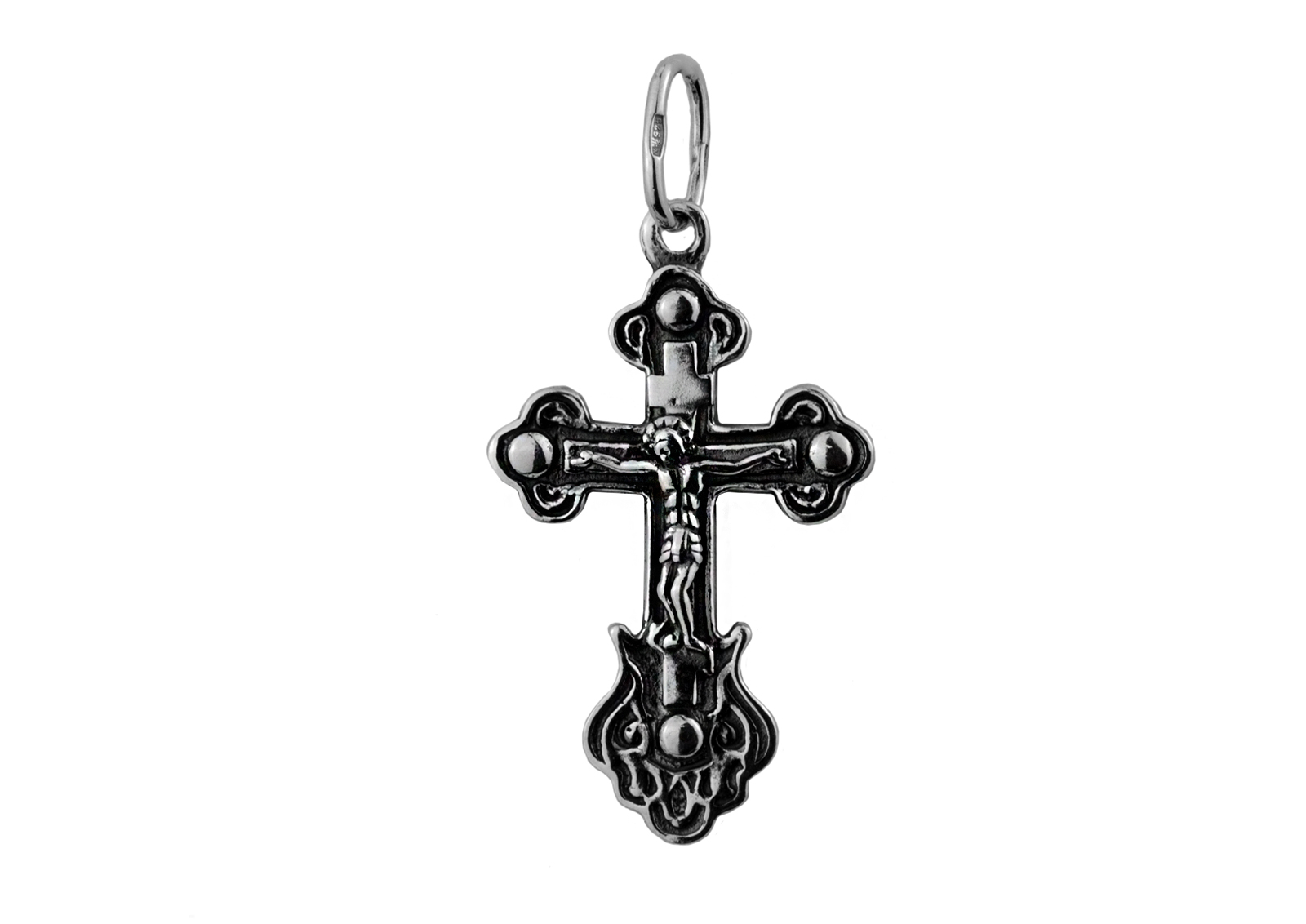

Крестик серебряный 38-157ч
