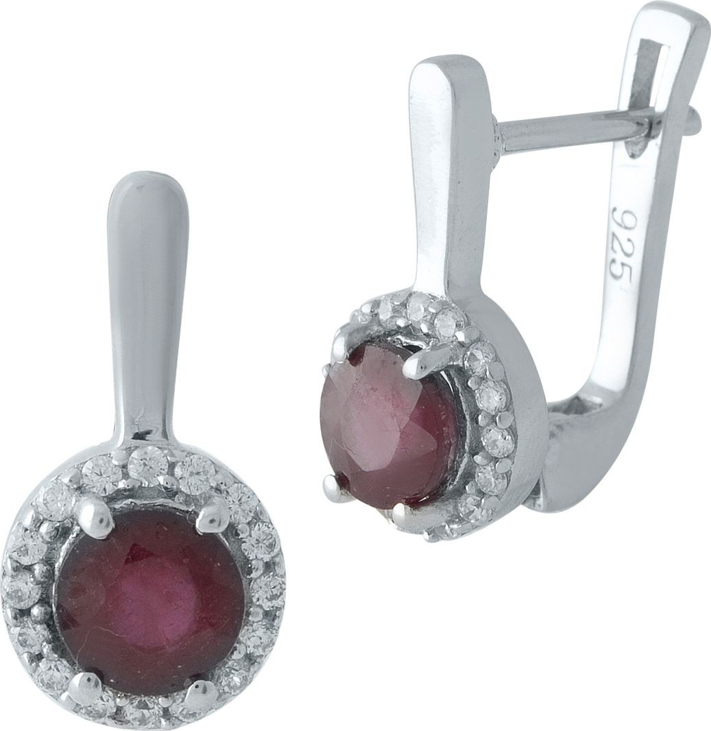 

Серебряные серьги SilverBreeze с натуральным рубином 1972755, размер