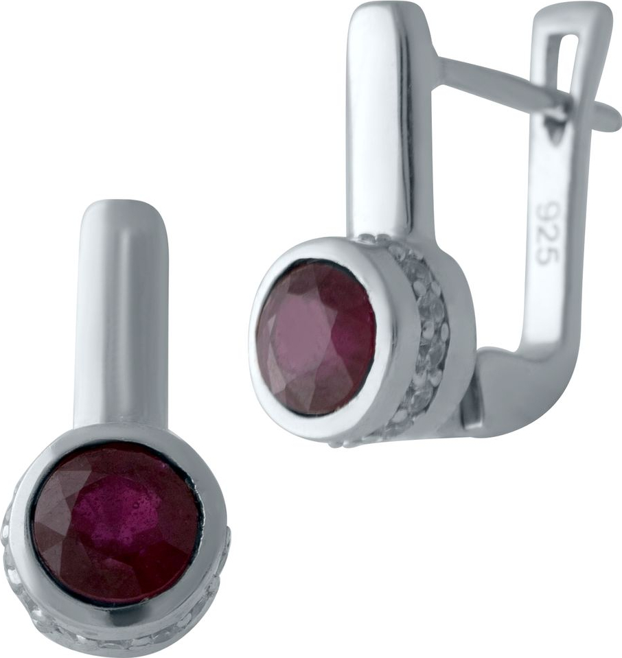 

Серебряные серьги SilverBreeze с натуральным рубином 2027829, размер