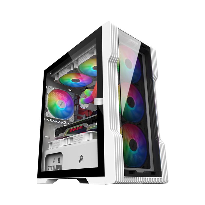

Корпус 1stPlayer T3-G-4F1-W-WH White без БП
