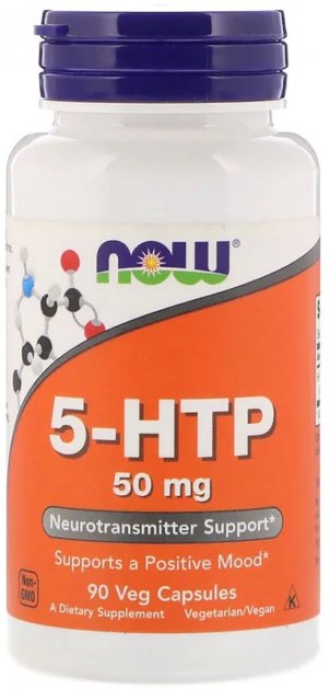 

Аминокислота Now Foods 5-HTP (Гидрокситриптофан) 50 мг 90 вегетарианских капсул (103081)