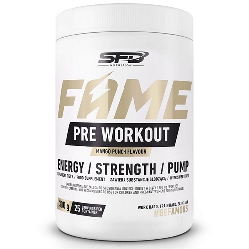 

Передтренувальні комплекси та енергетики SFD Fame Pre Workout, 300 г.