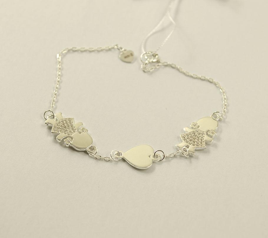 

Браслет мальчик и девочка Maxi Silver 9129