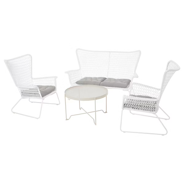 

Набір садових меблів HOGSTEN IKEA 594.282.36 білий/сірий