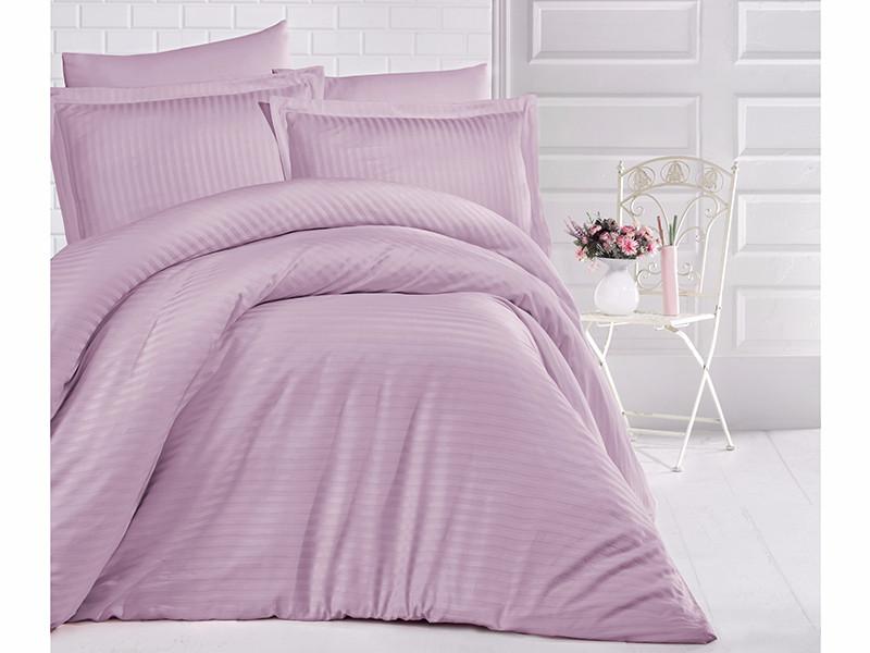 

Постельное белье Saten Strip 200*220 Aran CLASY Lila