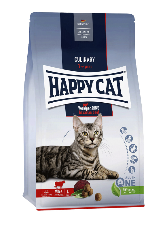 

Cухой корм Happy Cat Adult Voralpen-Rind для взрослых кошек с говядиной 1.3 кг