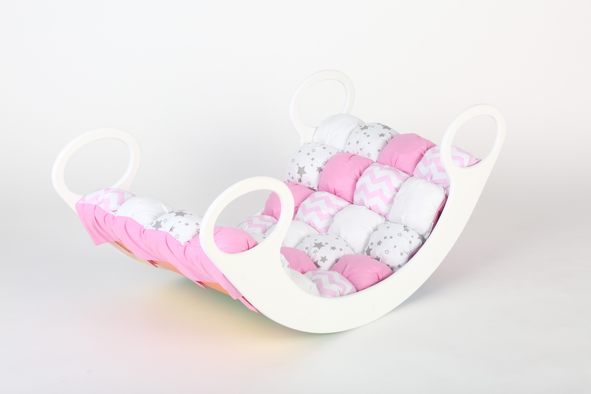 

Детская качалка-кроватка UKa-CHaka white mini pink bom
