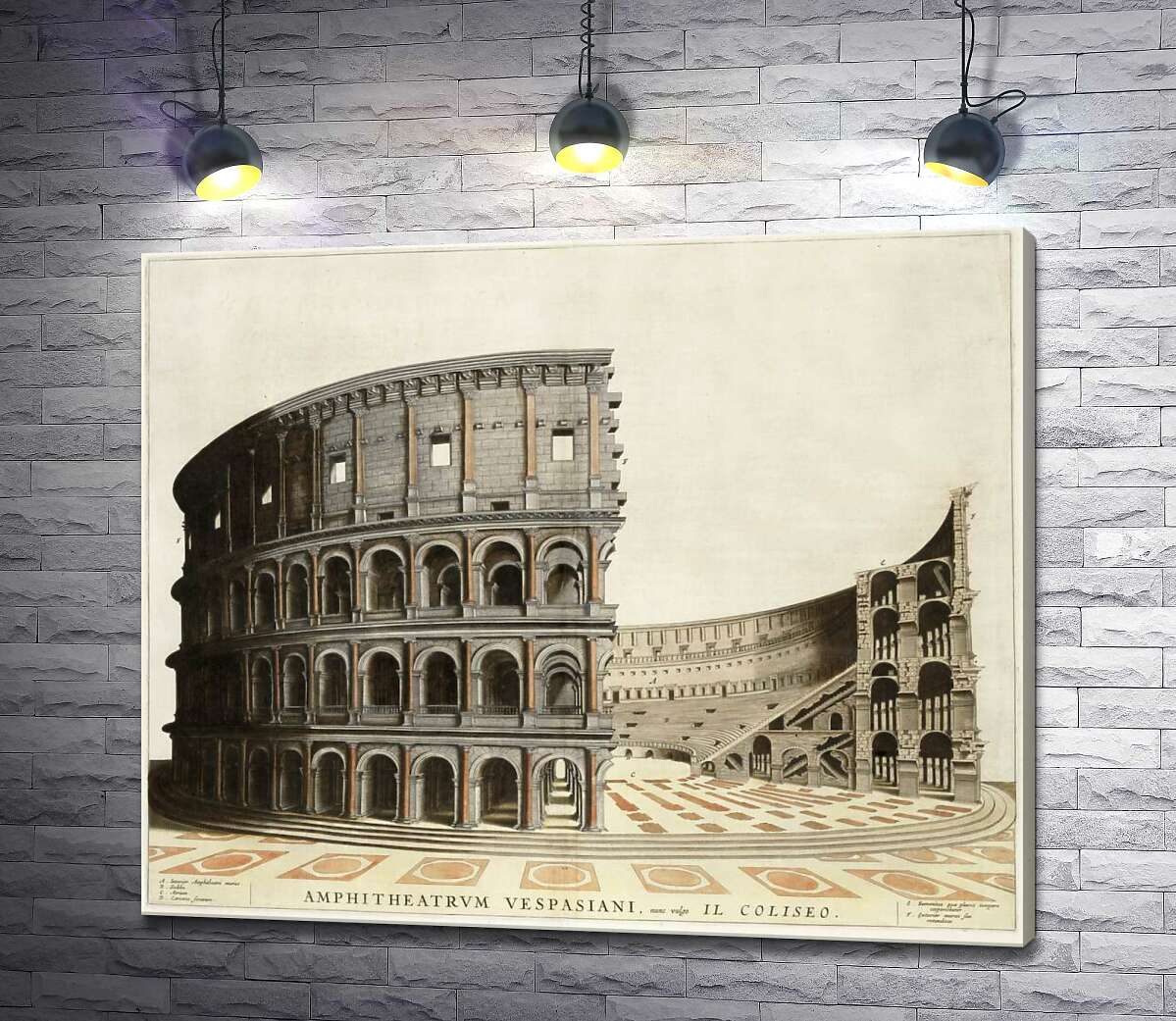 

Картина ArtPoster Строение римского Колизея в разрезе 130x107 см Модуль №1
