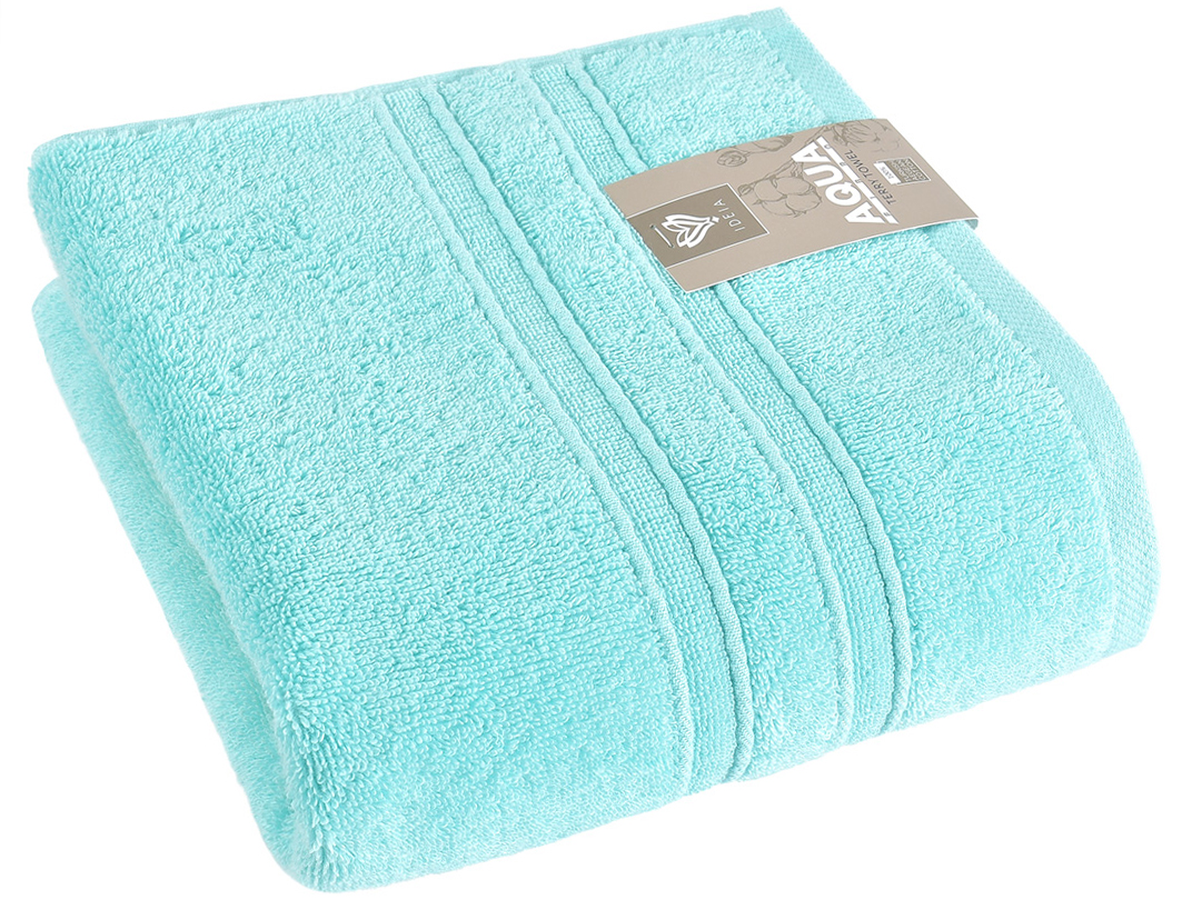 

Махровое полотенце IDEIA Aqua Fiber Premium Голубой 70х140 см