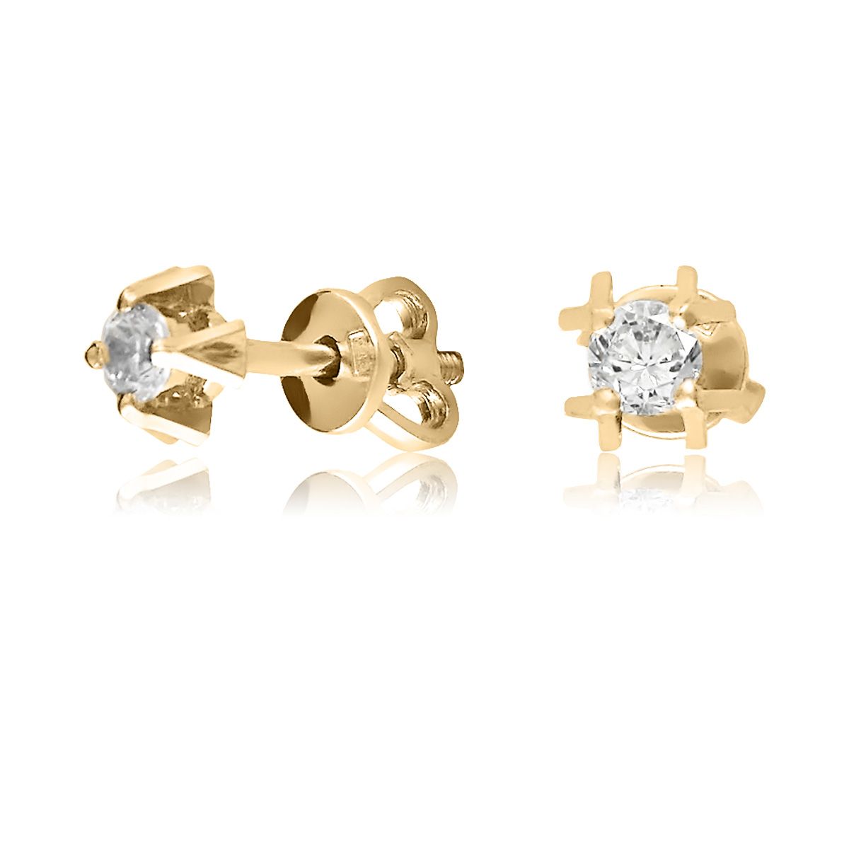 

Серьги из желтого золота Alexs Jewel C346-5086