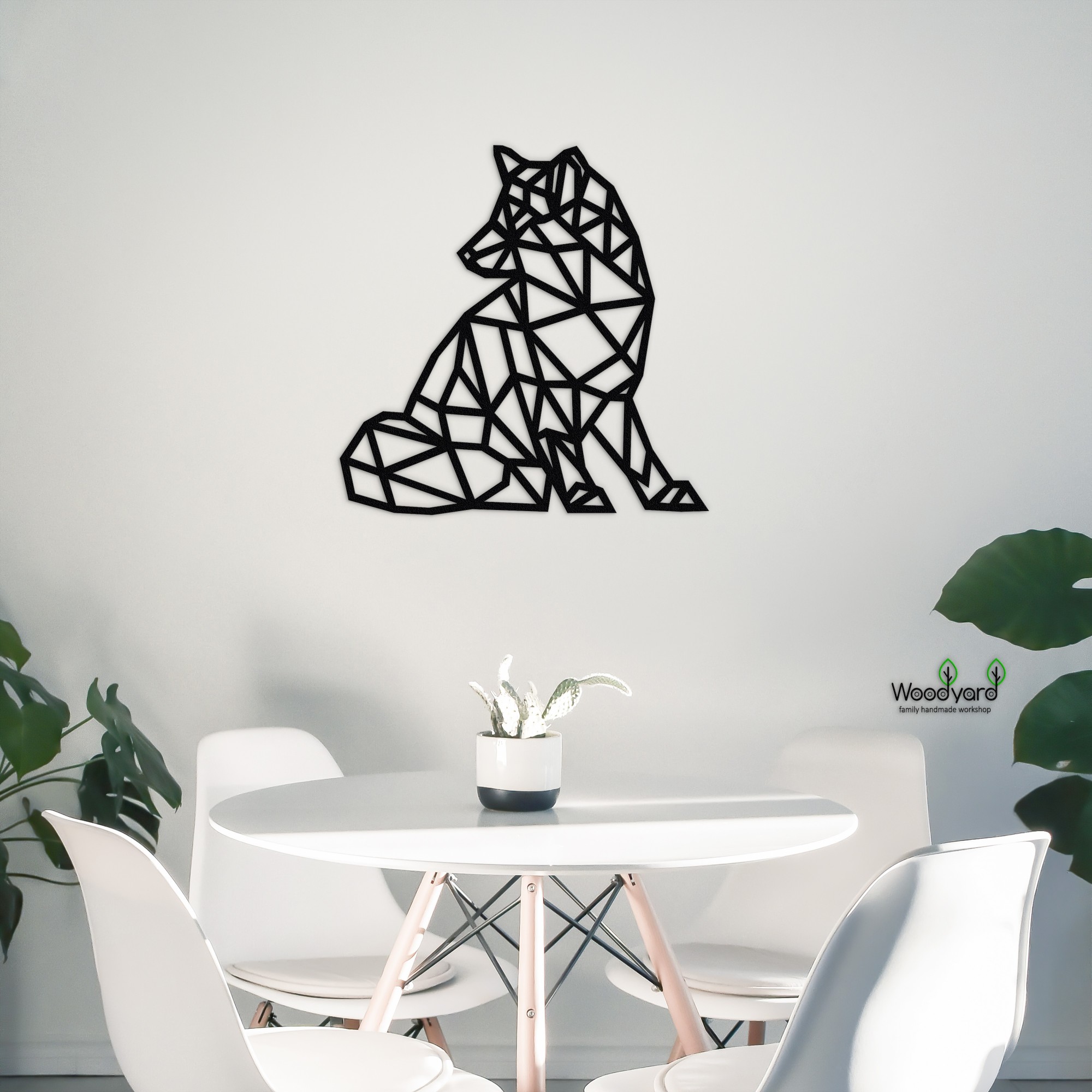 

Панно из дерева Woodyard лиса -сестрица 40х40 см чёрное 0171 2