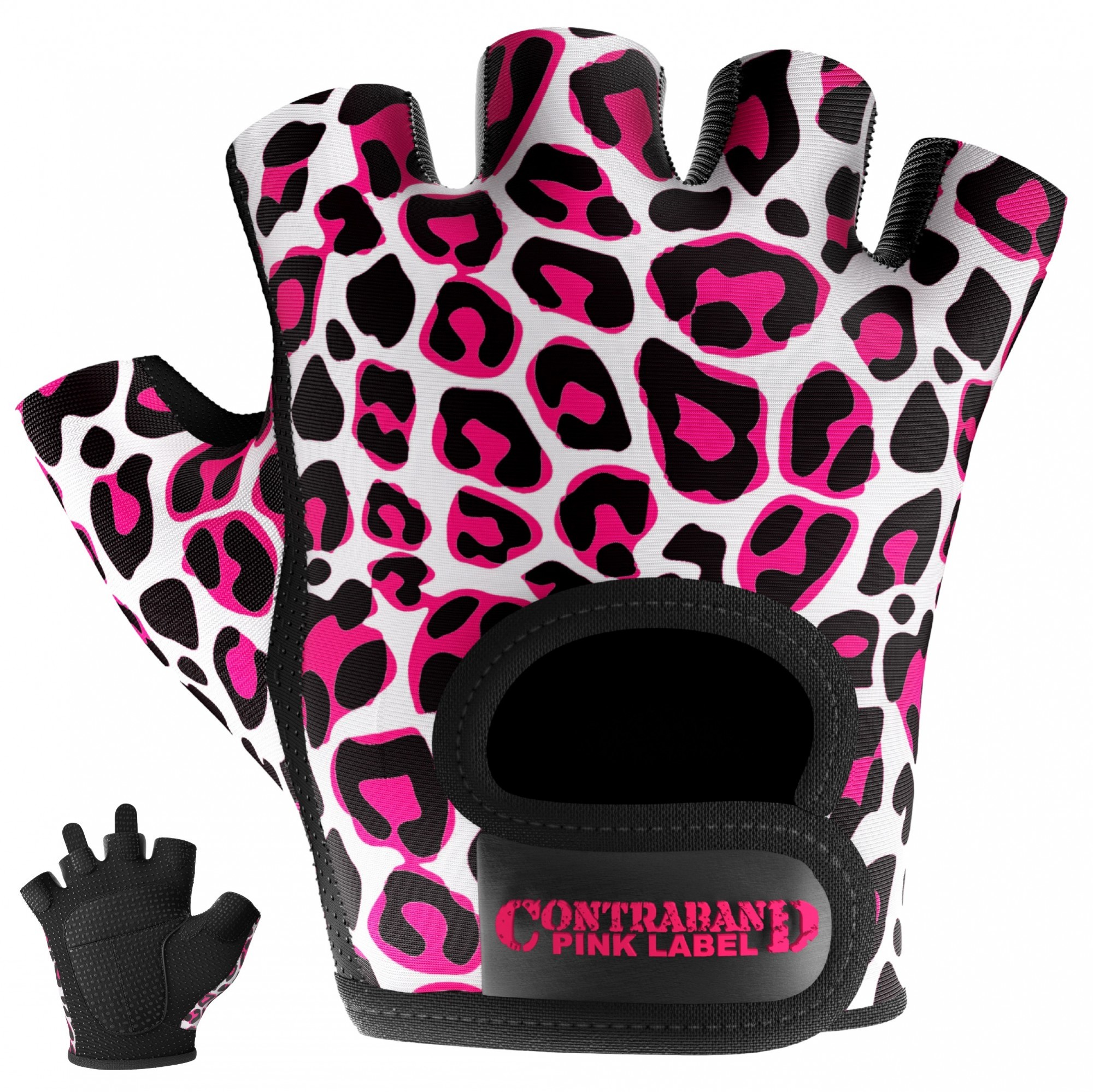 

Женские перчатки для фитнеса Contraband Pink Label 5297 Leopard Print Gloves (Розовый S)