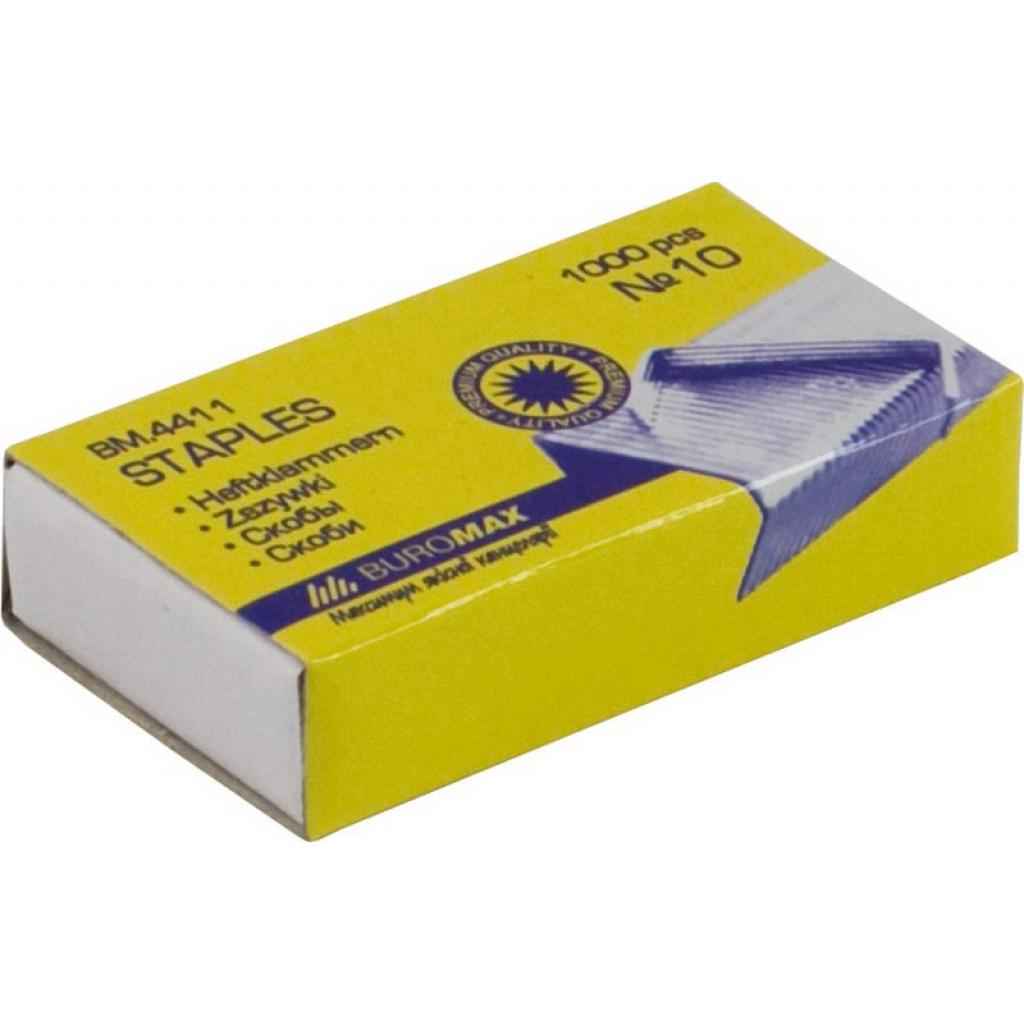 

Скобы для канцелярского степлера №10 1000шт., ЛЮКС Buromax (BM.4411). 57621