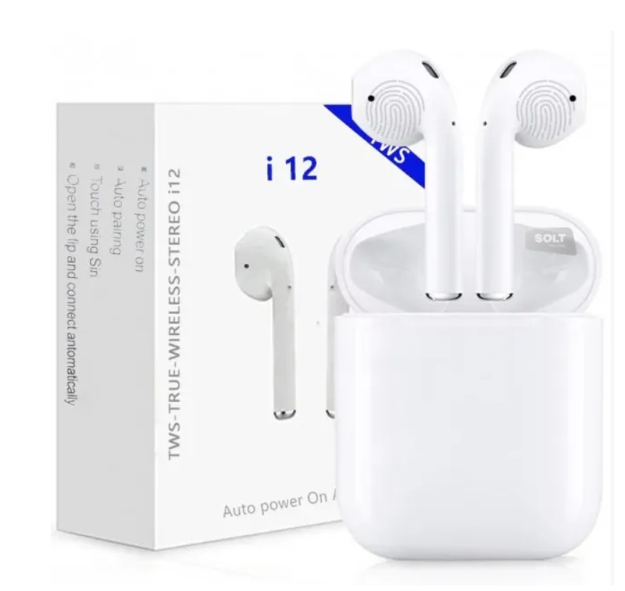 

Беспроводные блютуз наушники I12 TWS Stereo white с зарядным боксом