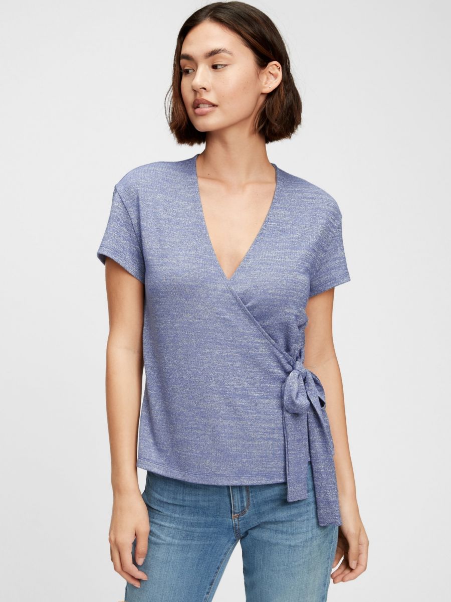 

Блузка на запах GAP футболка 1159760287 (Голубой, Блузка на запах GAP футболка 1159760287 (Голубой, L)