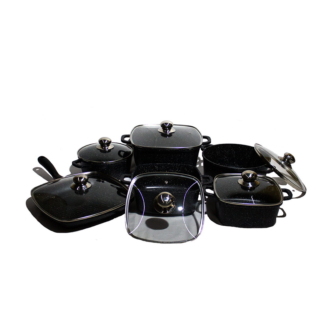 

Набор кастрюль Luxus Küche 000 black (#000000) 12 пр