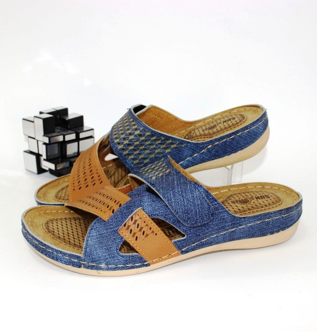 

Женские шлёпанцы Shoes 2-S2134-camel 38 синий