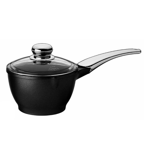 

ковш с металлической ручкой и стеклянной крышкой, диам.16см, объём-1.5л "fusion steel" 00095fa/16tp RISOLI