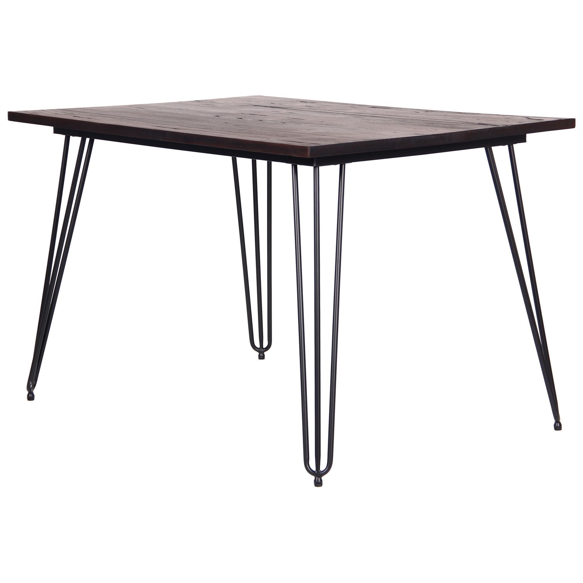

Стол обеденный Smith 1200*750*600 Сталь/Дерево, цвет черный/гевея AMF