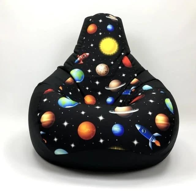 

Бескаркасное кресло-груша, кресло-мешок Космос размер XL- (130х90 см)