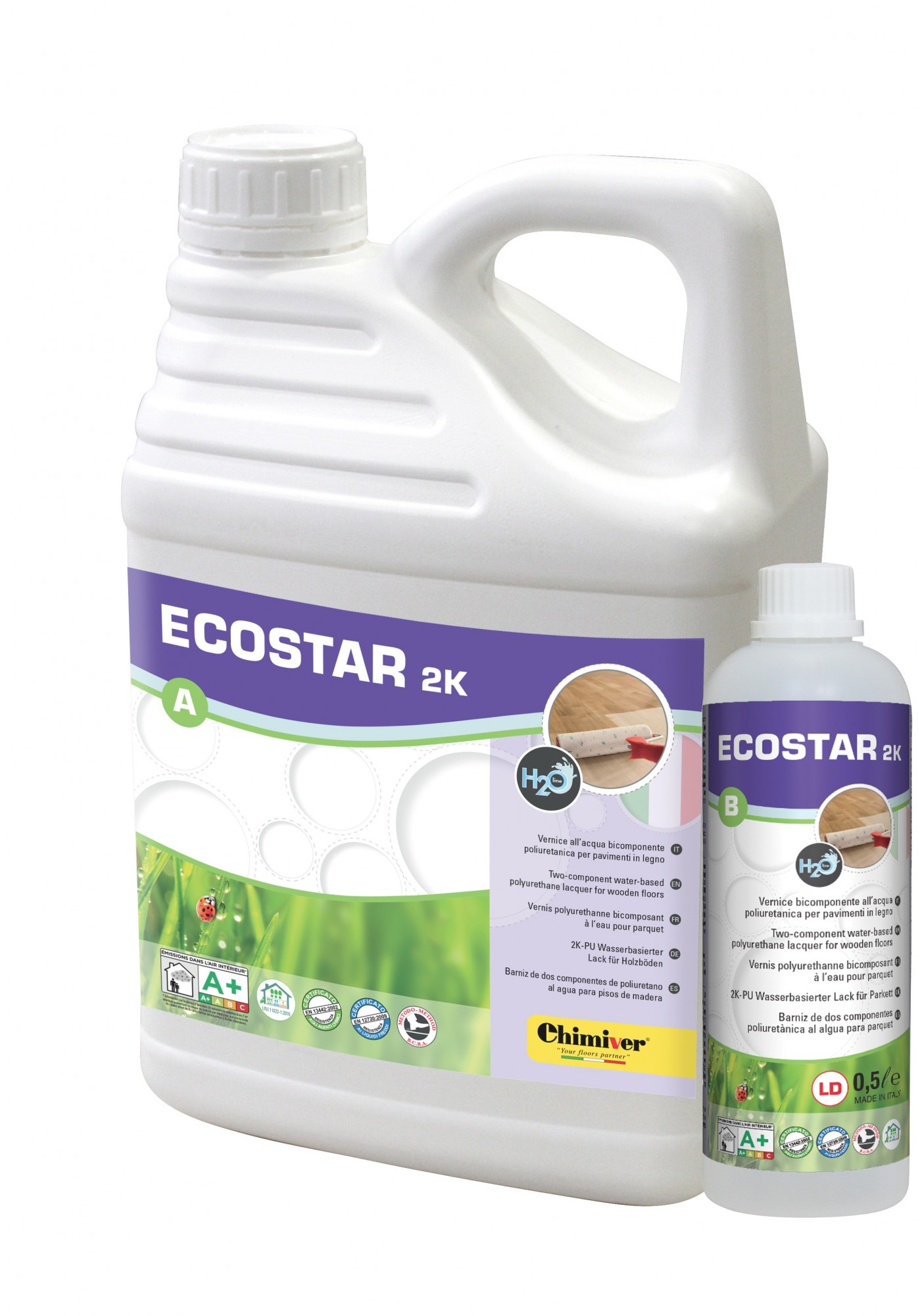 

Лак Chimiver ECOSTAR 2К двухкомпонентный полиуретановый Полуглянцевый, 5+0,5 л