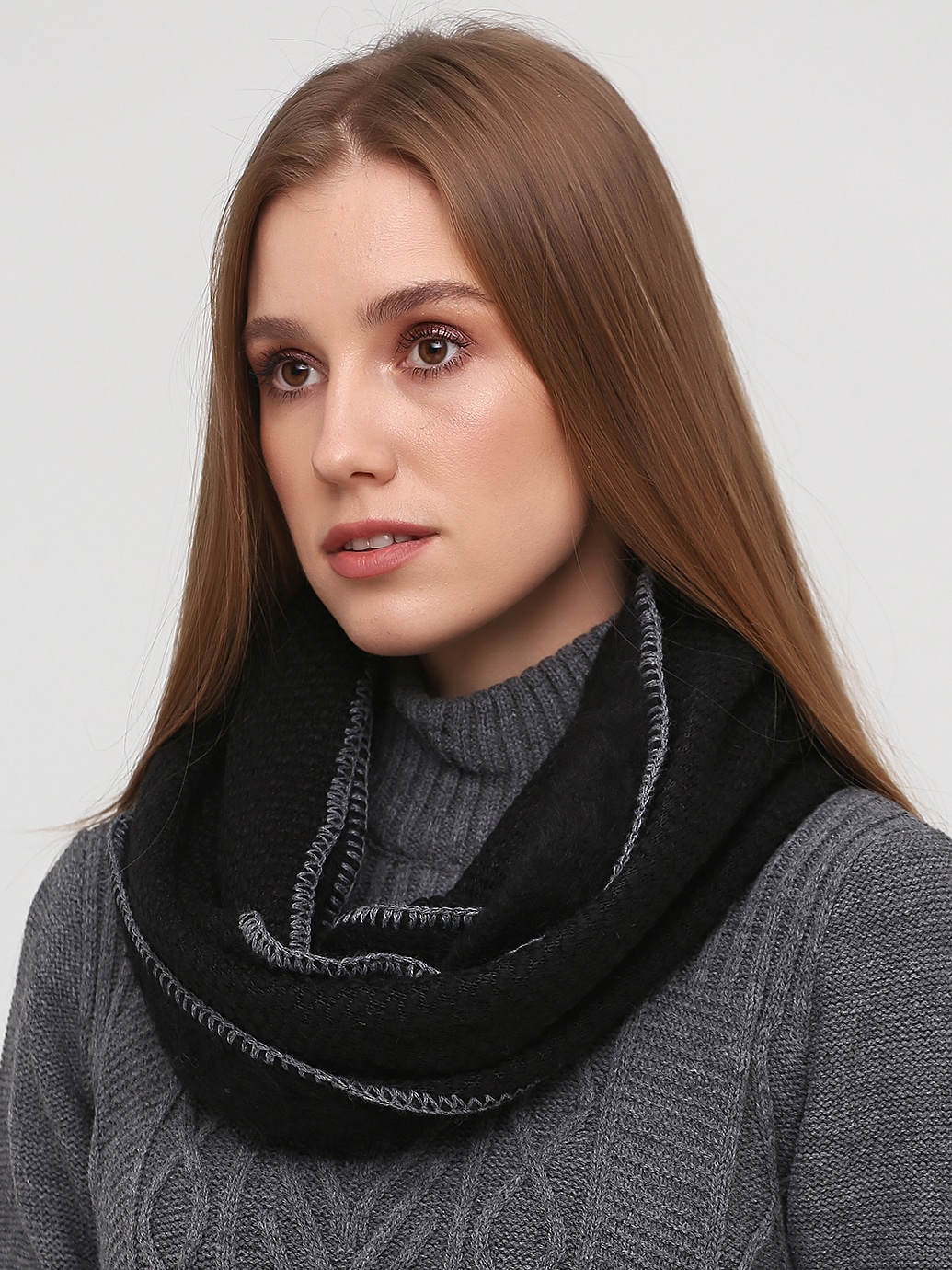 

Шарф-снуд Sisley smix05500053  Черный, Шарф-снуд Sisley smix05500053 One size Черный