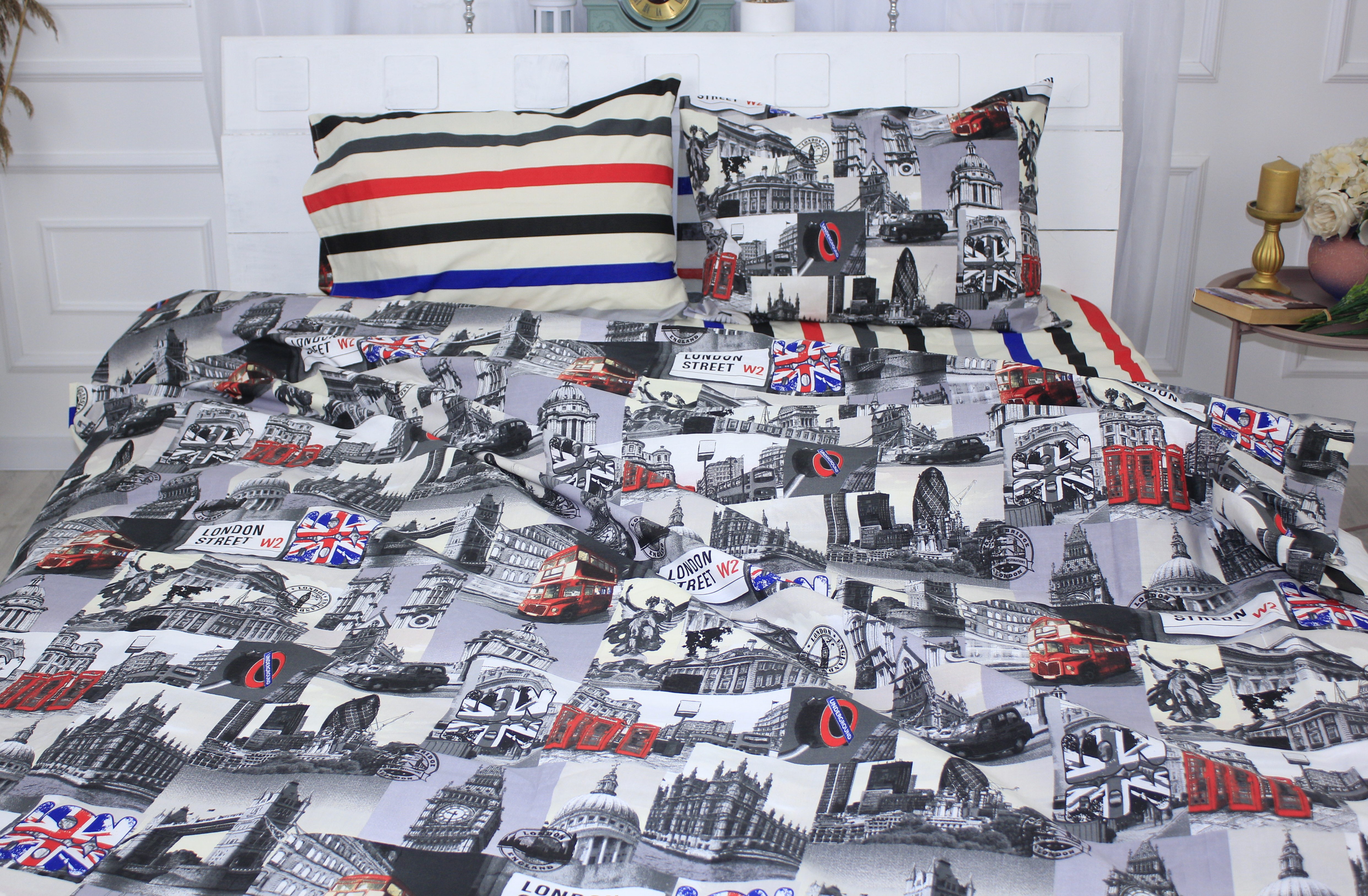 

Простынь MirSon Ranforce Elite 17-0538 London Street 220x240 см