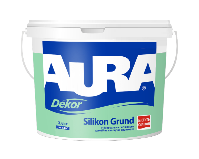 

Грунт с кварцевым песком AURA DEKOR SILIKON GRUND адгезионный 2,5л