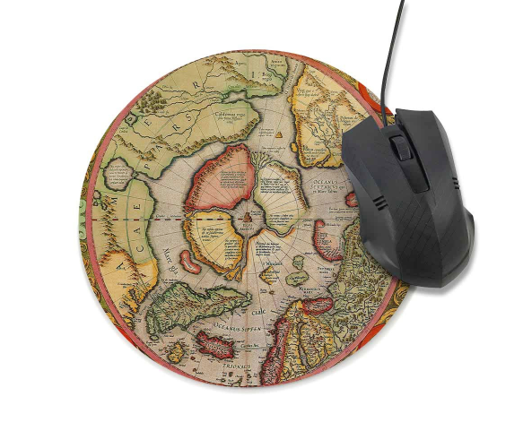 

Коврик MaiYaCa 200*200 мм (круглый) тканевый Continents, толщина 2 мм