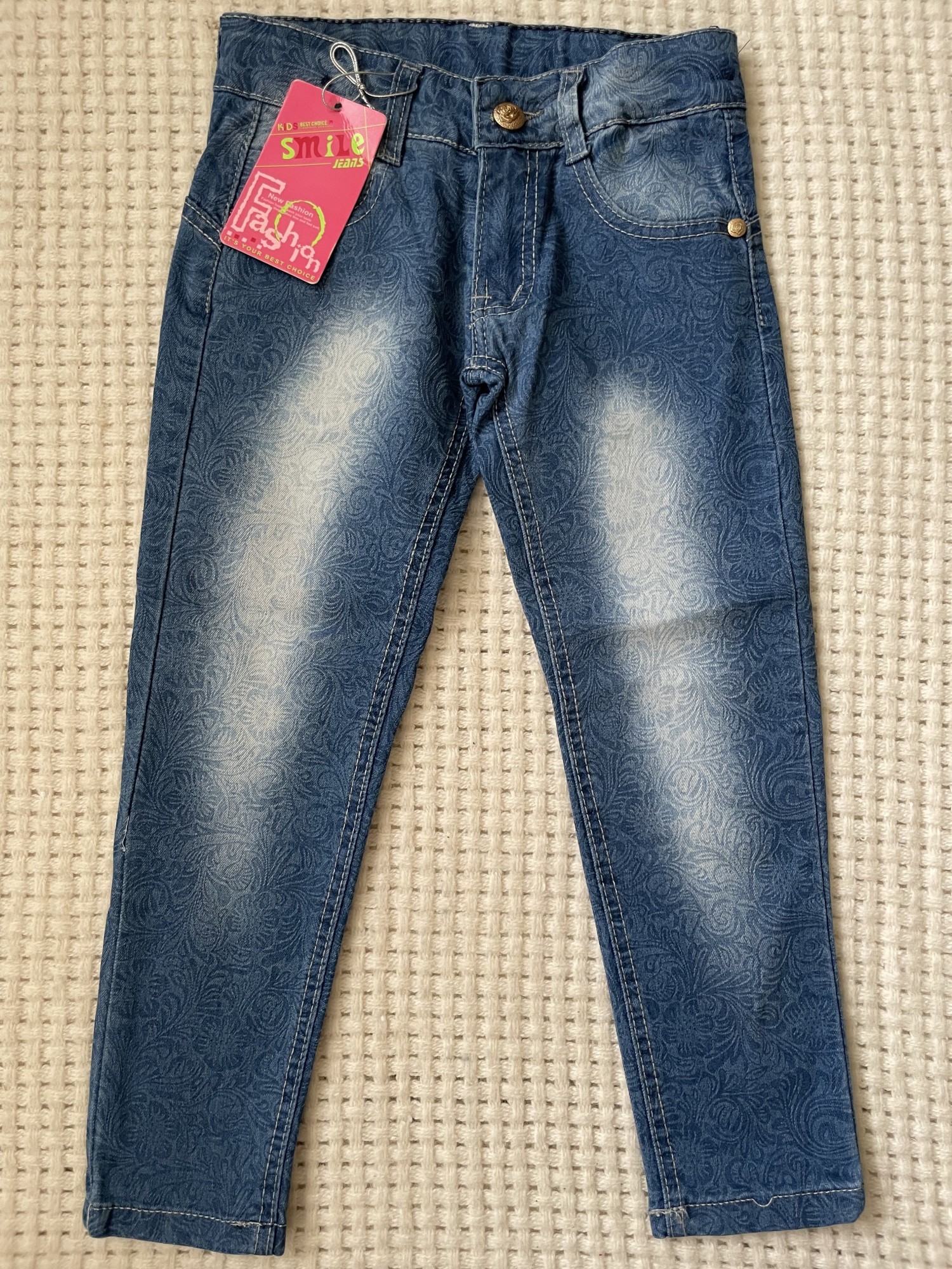 

Джинсы детские доя девочек Smile jeans 4 года синий