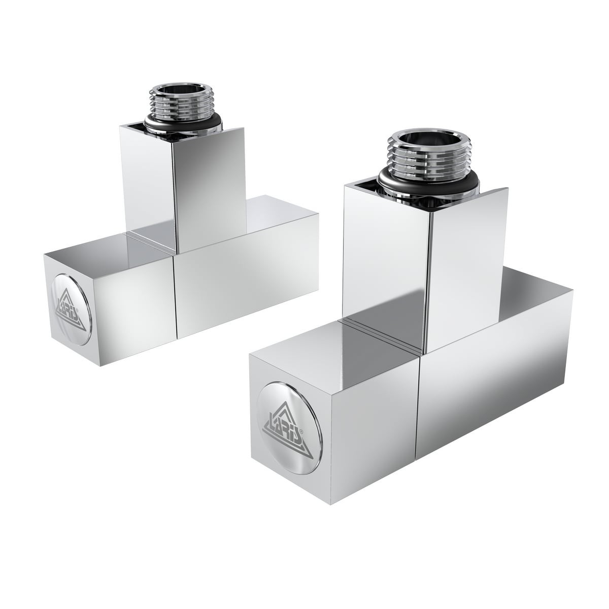 

Краны угловой для полотенцесушителя Laris Кватро G1/2". (LX-855) квадратный
