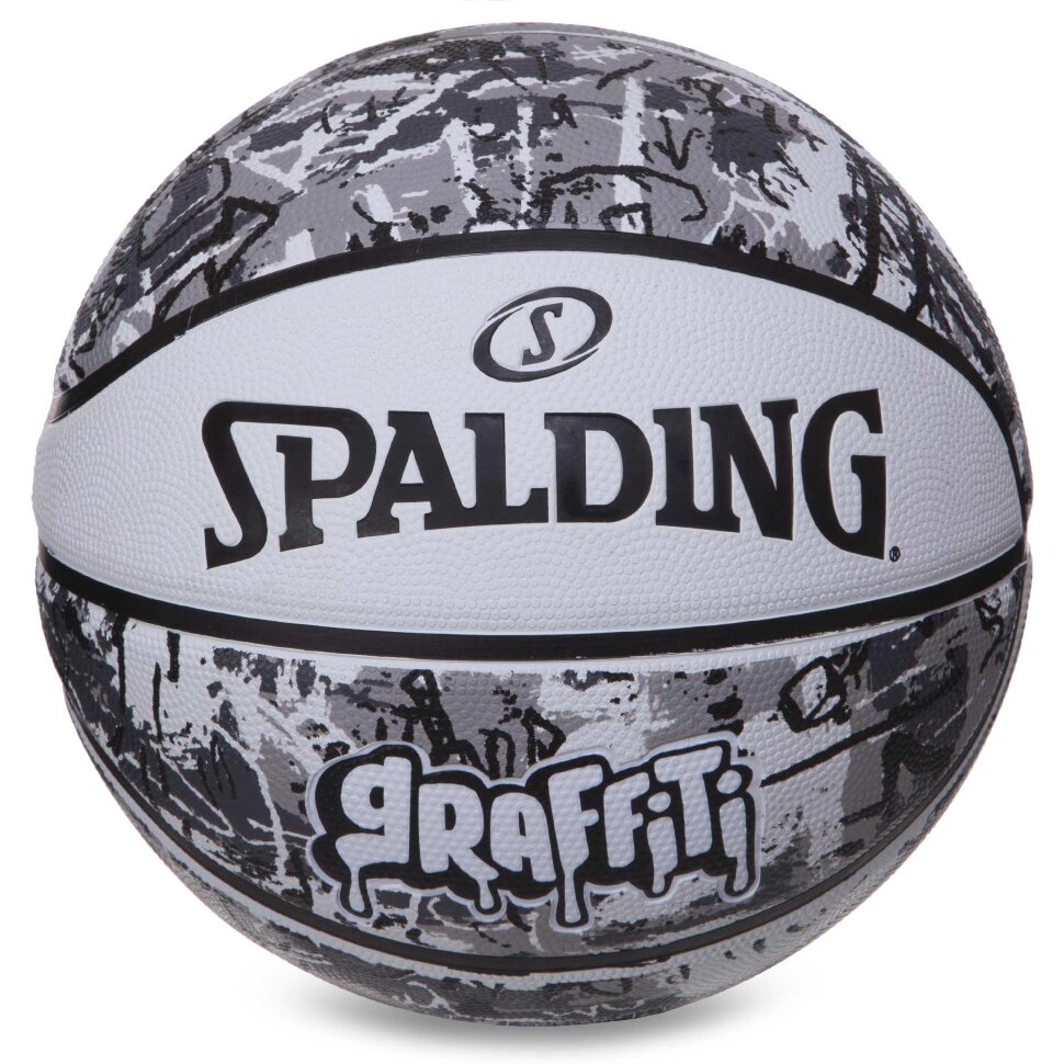 

Мяч баскетбольный №7 SPALDING 84375Y GRAFFITI белый-черный