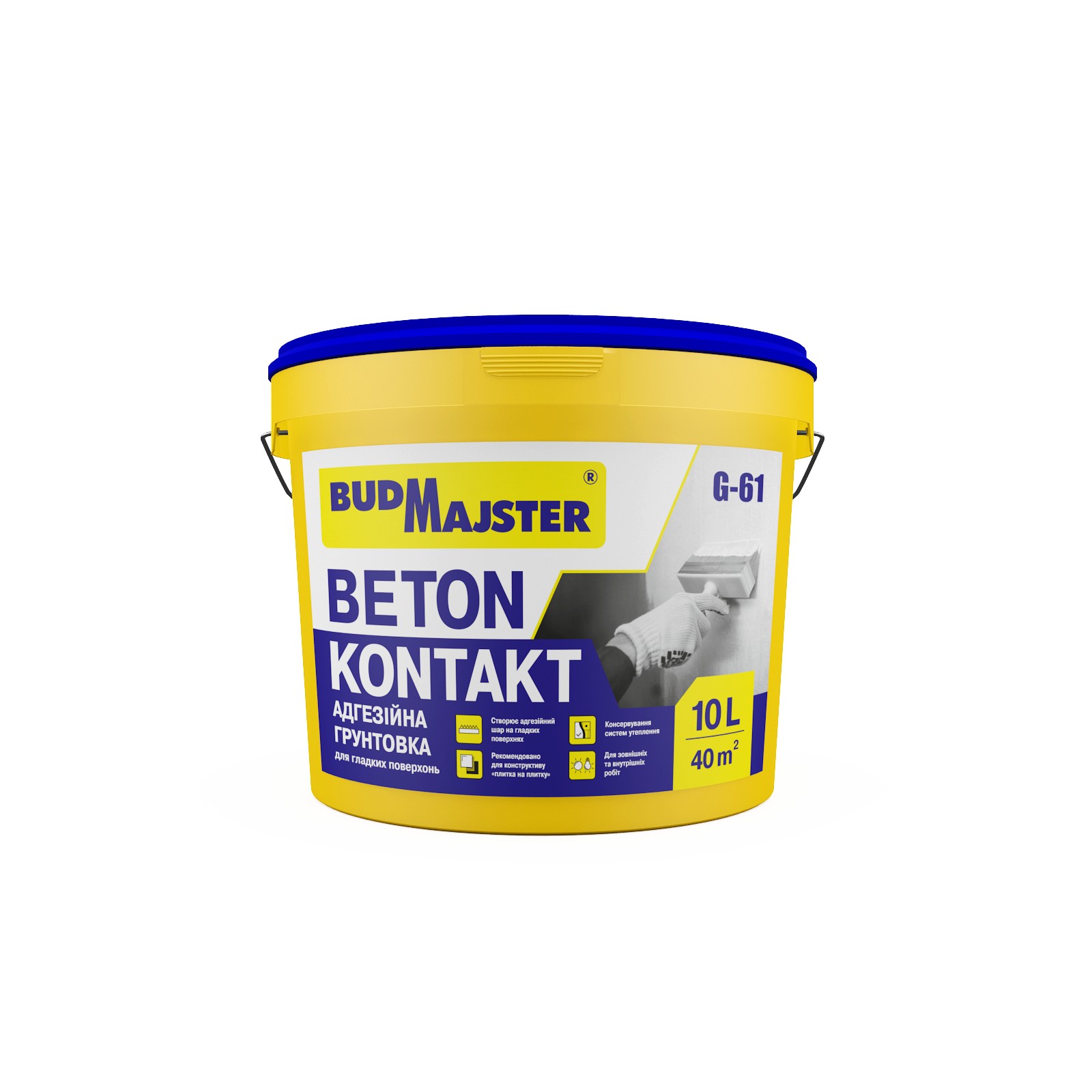 

Грунтовка акриловая с кварцевым наполнителем G-61 BETON KONTAKT BudMajster, 10л