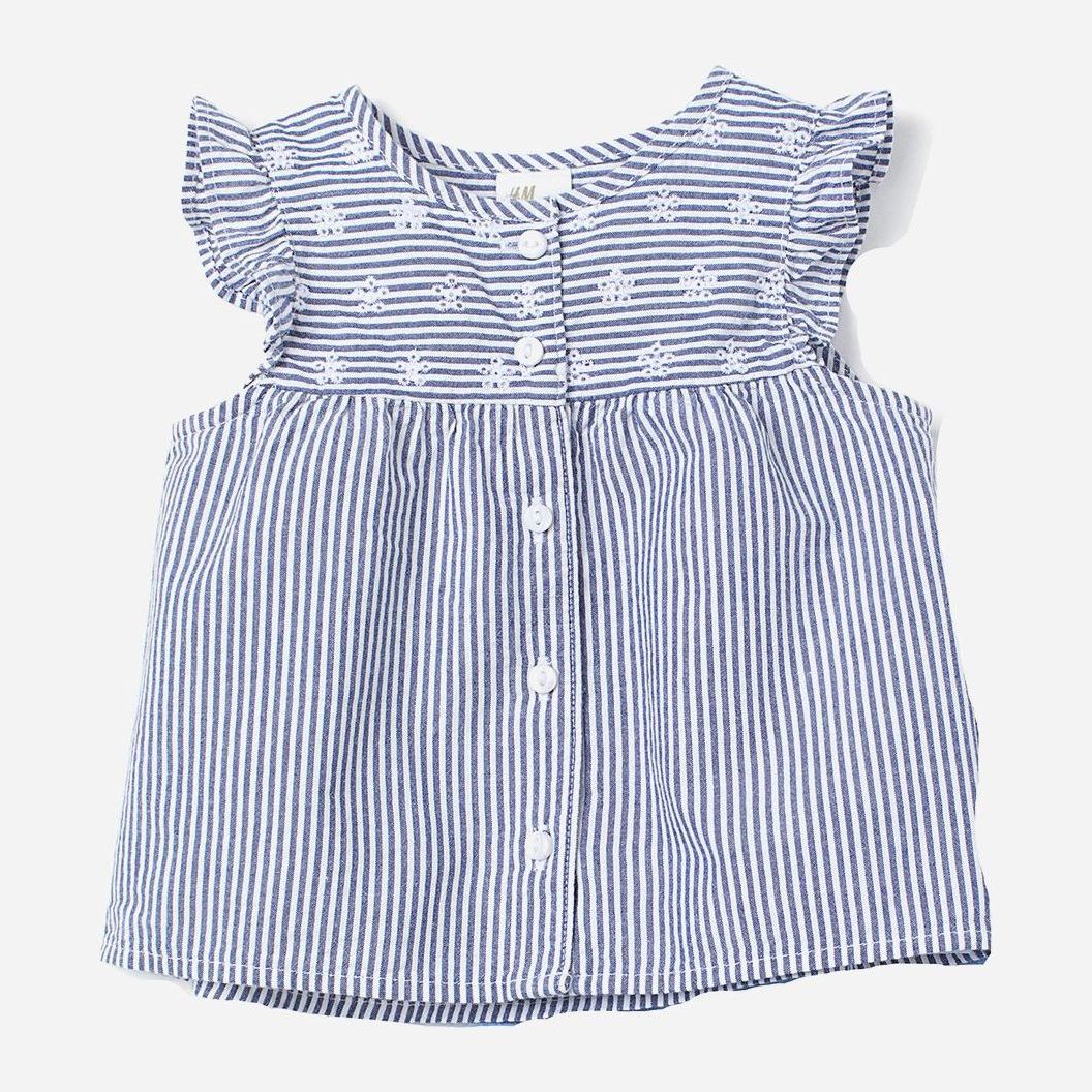

Блуза H&M HOM92424 68 см Синий/Белый