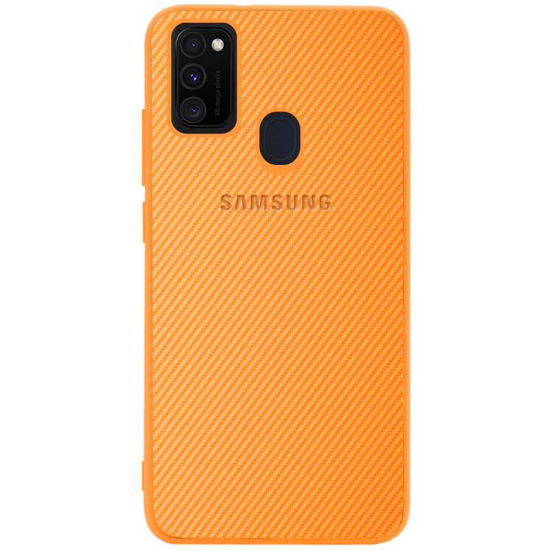 

TPU чехол Epik Fiber Logo для Samsung Galaxy M30s Оранжевый