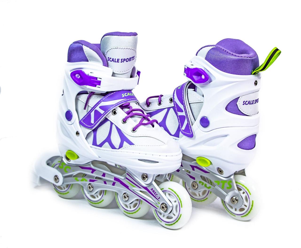 

Ролики Scale Sports LF 601A бело-фиолетовые 29-33