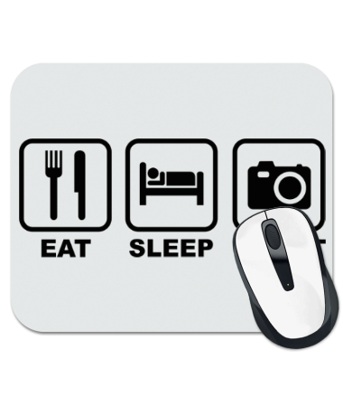 

Коврик для мыши Eat Sleep Shoot